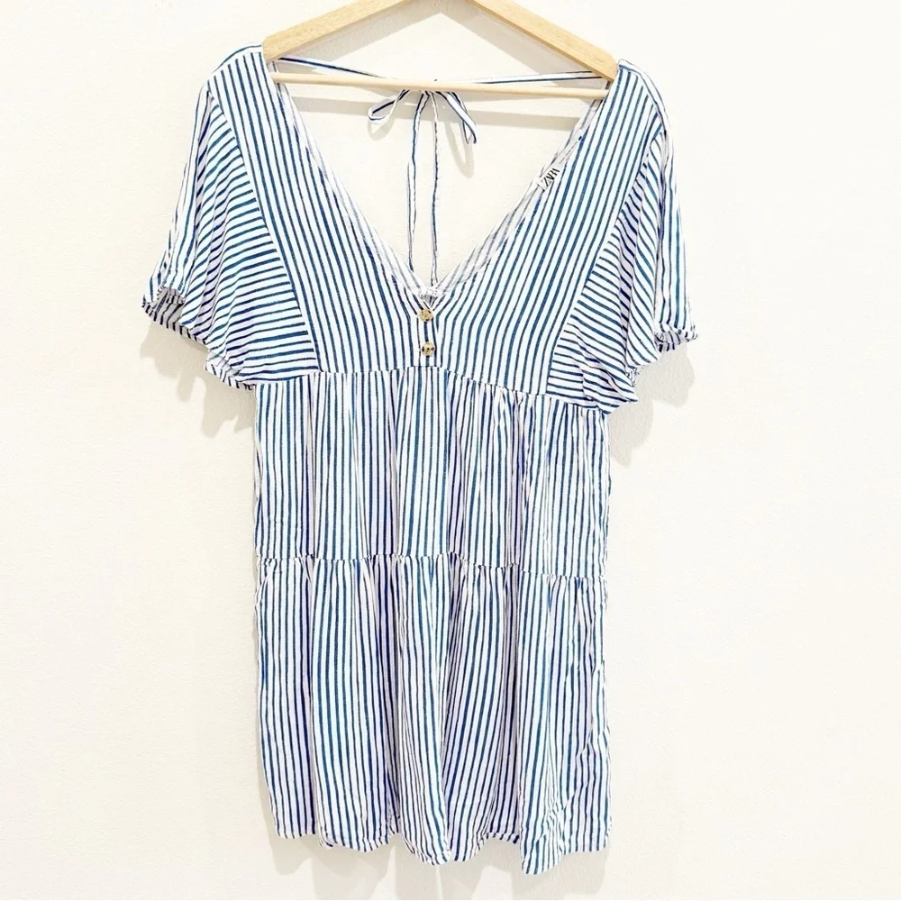 Zara striped linen